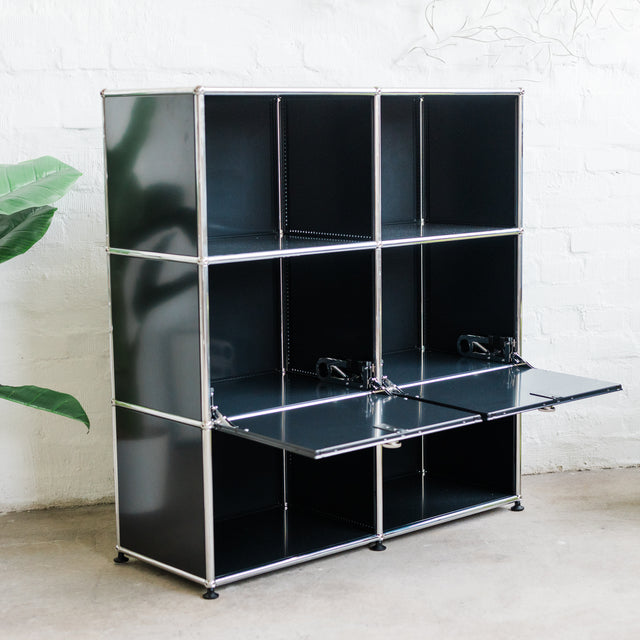 USM Haller - Highboard 2x3 - schwarz - gebrauchter TOP Zustand