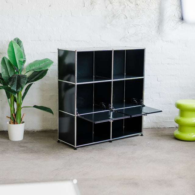 USM Haller - Highboard 2x3 - schwarz - gebrauchter TOP Zustand