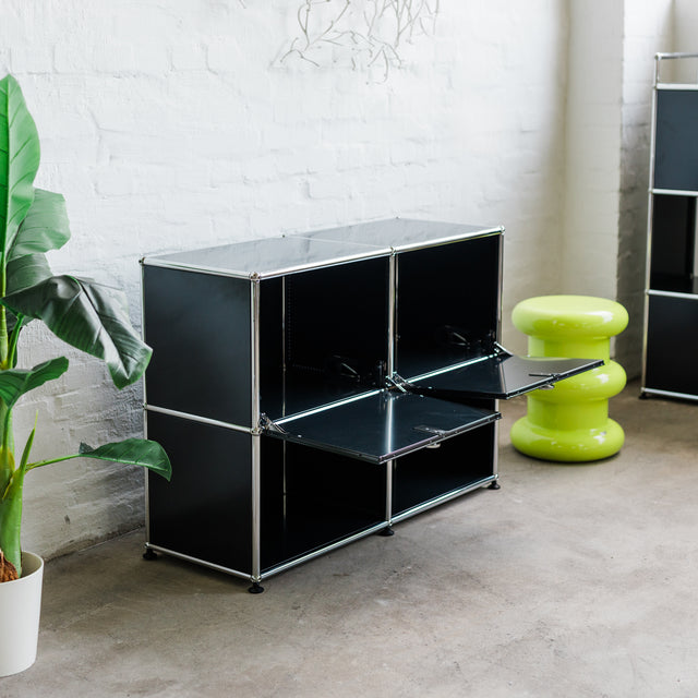 USM Haller - Sideboard 2x2 - schwarz - gebrauchter TOP Zustand