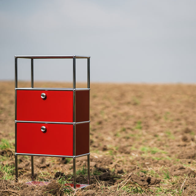 USM Haller - Highboard - rubinrot - TOP Zustand!