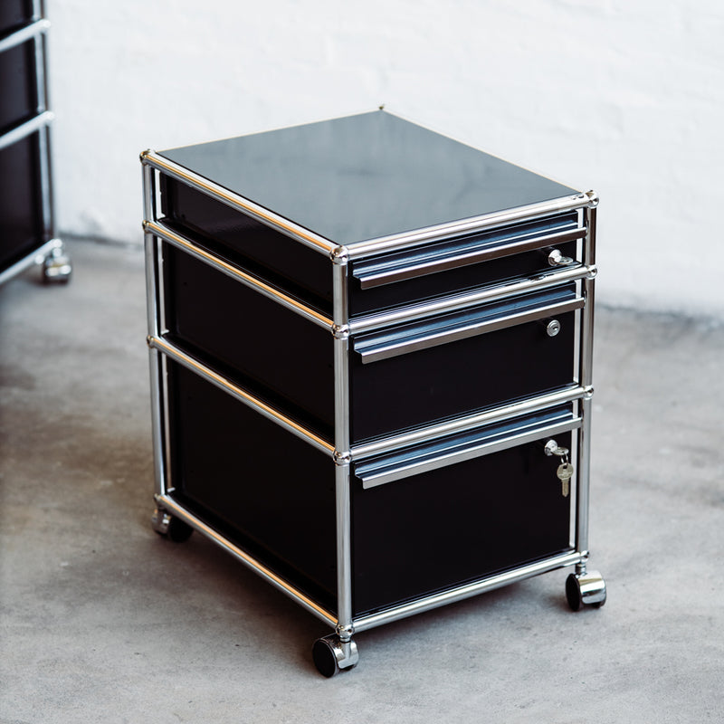 USM Haller - Rollcontainer - schwarz - 3 Schubladen - gebrauchter TOP Zustand