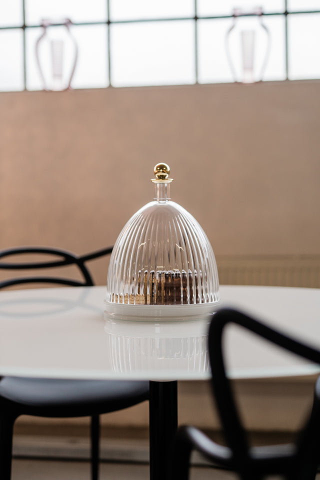 Kartell - Tafelaufsatz - La coupole - Transparent Weiß - Fabio Novembre - NEU