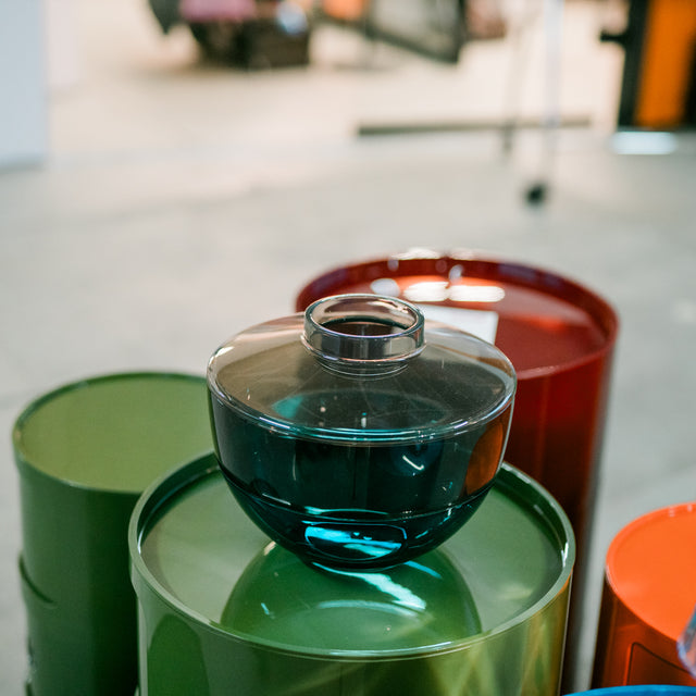 Kartell - Vase - Shibuya - Grau/Geräuchert/Blau - Christophe Pillet - NEU