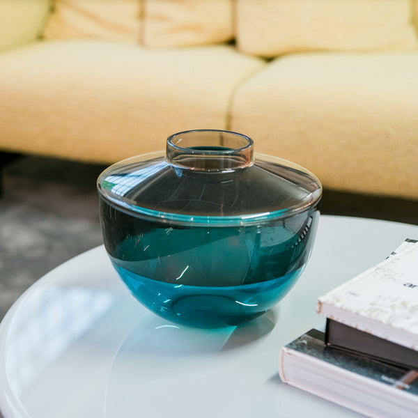 Kartell - Vase - Shibuya - Grau/Geräuchert/Blau - Christophe Pillet - NEU