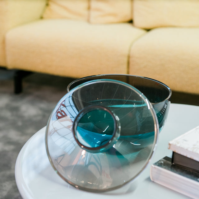 Kartell - Vase - Shibuya - Grau/Geräuchert/Blau - Christophe Pillet - NEU