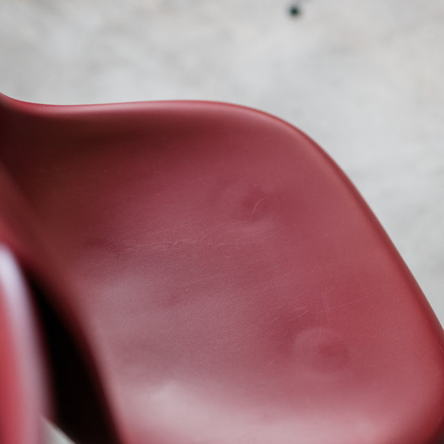 4er Set - Vitra - Eames Plastic Side Chair DSR - Stuhl - oxidrot - Charles & Ray Eames - sehr guter gebrauchter Zustand