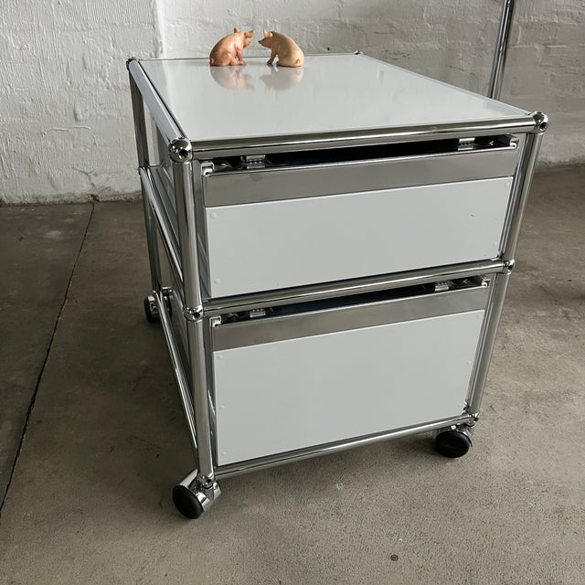 USM Haller - Rollcontainer - Lichtgrau - 2 Schubladen - Top Zustand