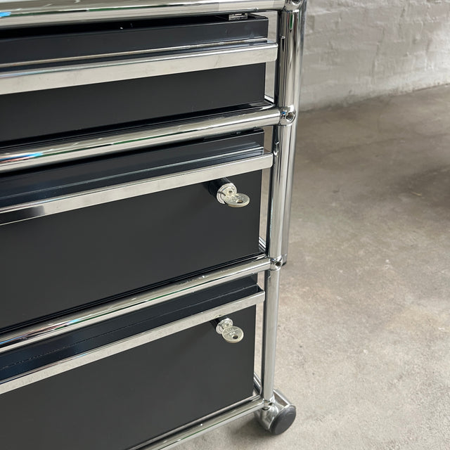 USM Haller - Rollcontainer - Schwarz - 3 Schubladen - TOP Zustand!