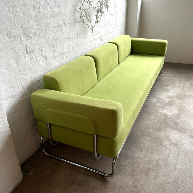 Thonet - S 5003 - Sofa - 3 Sitzer - Stoff Grün - Chrom - TOP Zustand!