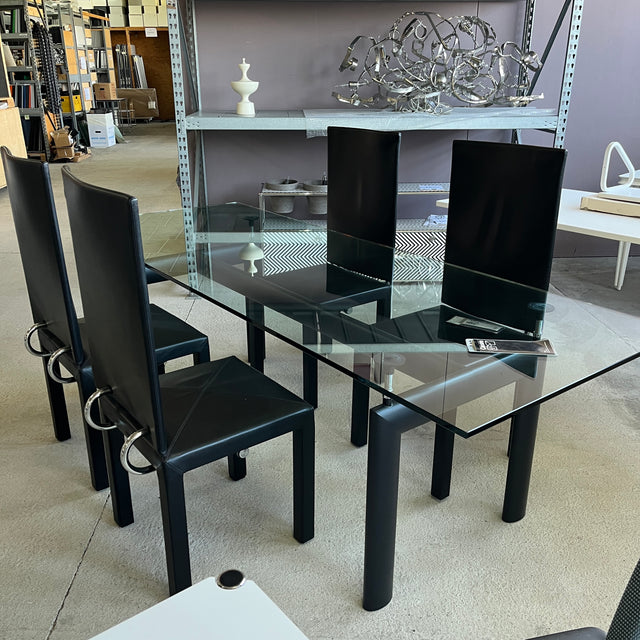 B+B Italia - Arcadia - Stuhl - Leder Schwarz