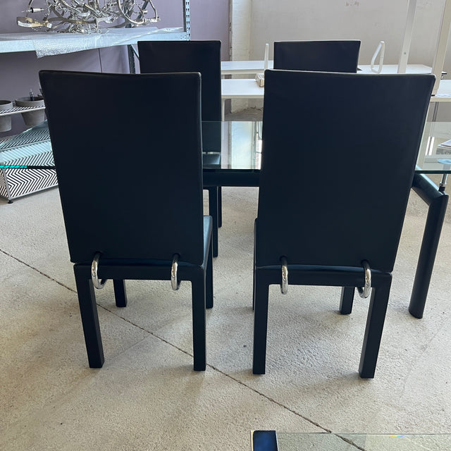 B+B Italia - Arcadia - Stuhl - Leder Schwarz