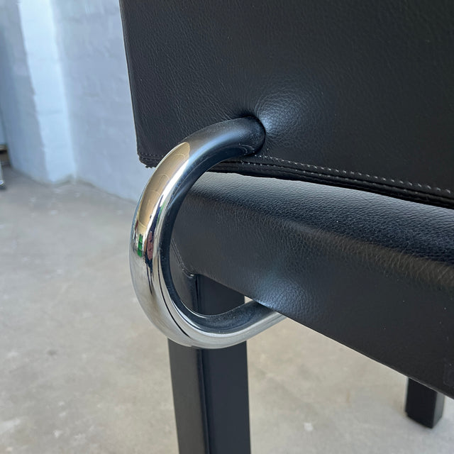 B+B Italia - Arcadia - Stuhl - Leder Schwarz