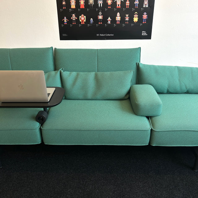 Vitra - Soft Work Sofa - Mint/Schwarz - Drei Elemente - TOP Zustand!