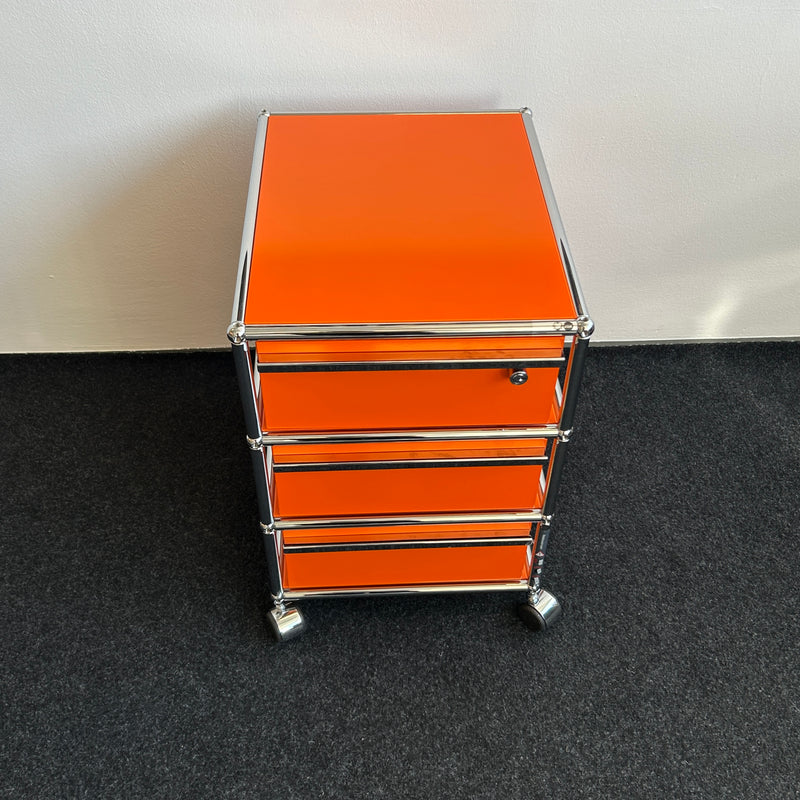 USM Haller - Rollcontainer - Orange - 3 Schubladen - TOP Zustand!