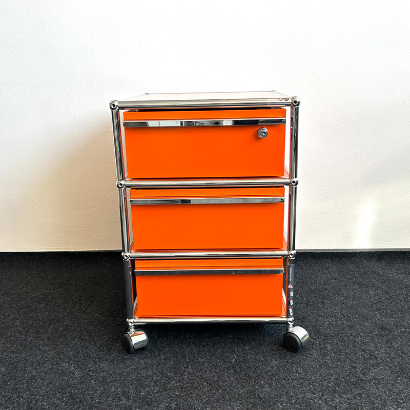 USM Haller - Rollcontainer - Orange - 3 Schubladen - TOP Zustand!