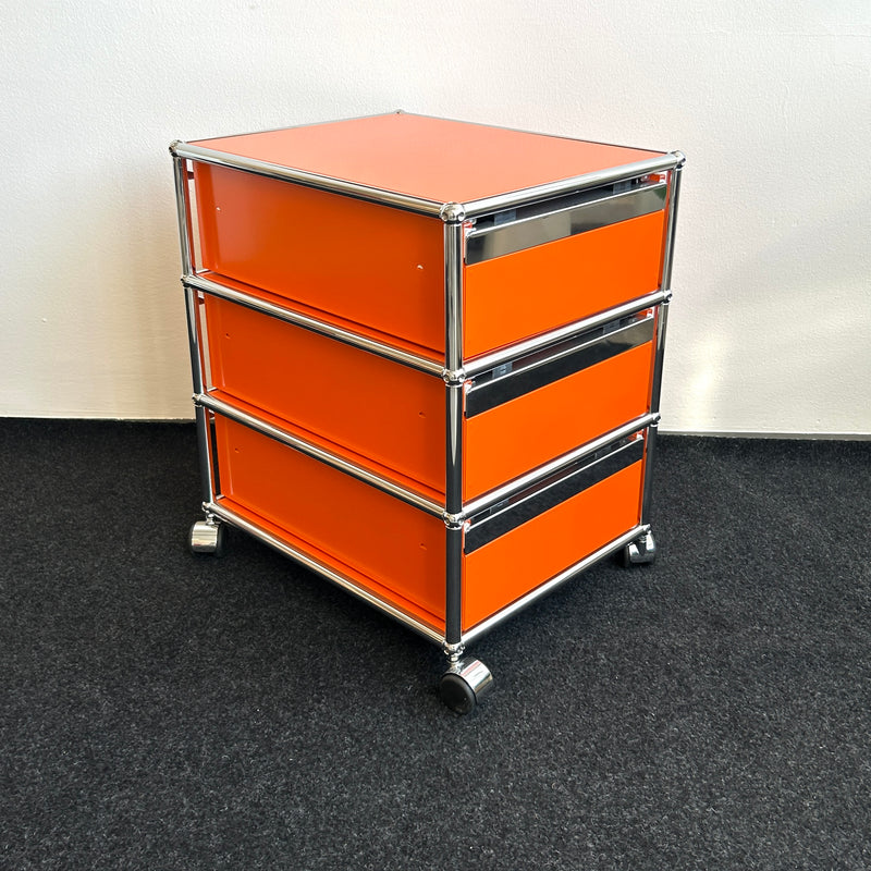 USM Haller - Rollcontainer - Orange - 3 Schubladen - TOP Zustand!