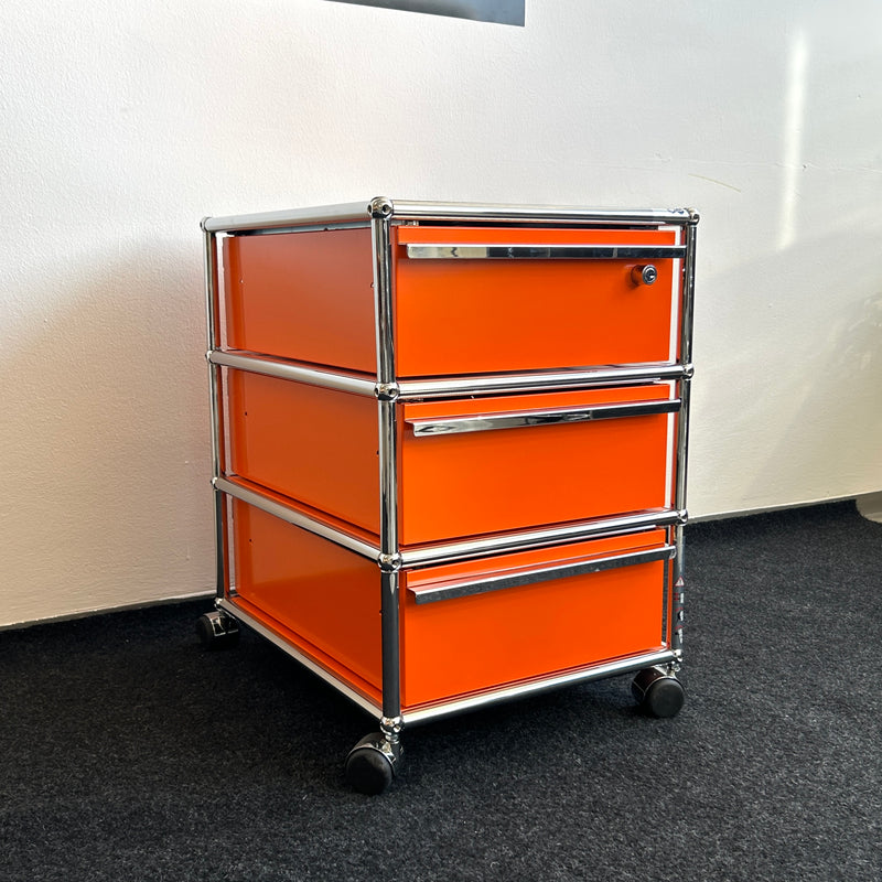 USM Haller - Rollcontainer - Orange - 3 Schubladen - TOP Zustand!