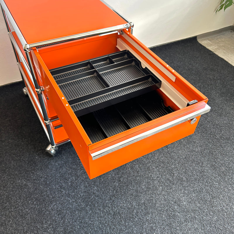 USM Haller - Rollcontainer - Orange - 3 Schubladen - TOP Zustand!