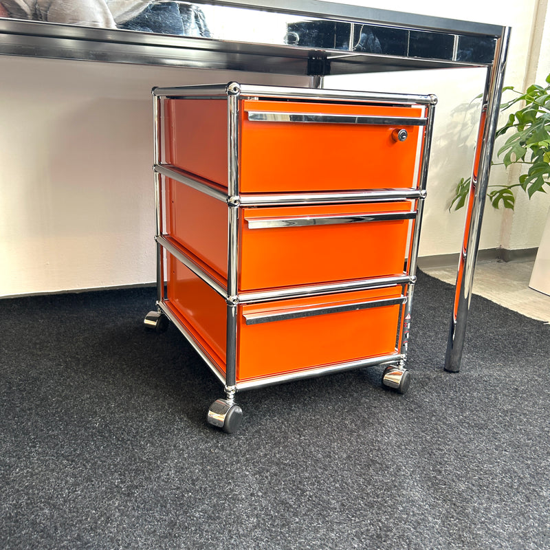 USM Haller - Rollcontainer - Orange - 3 Schubladen - TOP Zustand!