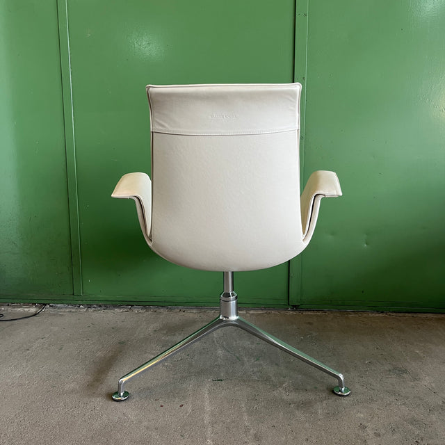 Walter Knoll - FK Schalensessel - Leder hell - Preben Fabricius & Jørgen Kastholm - gebrauchte Designermöbel