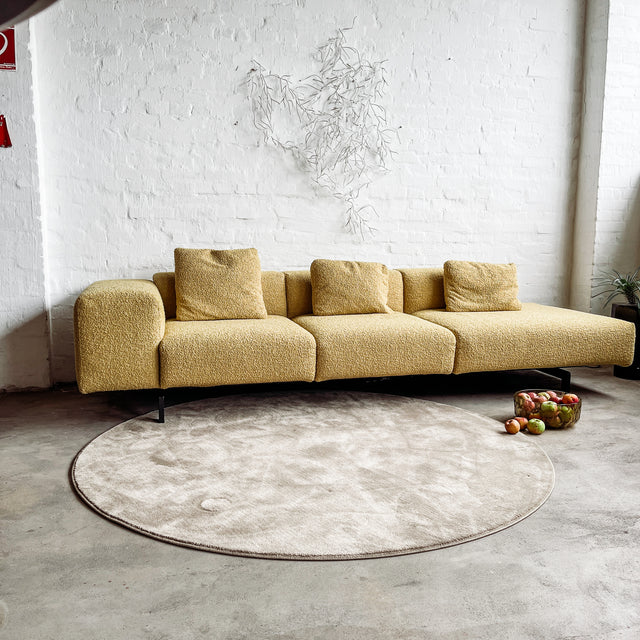 Kartell - Sofa Largo - Curly Acid Yellow - Piero Lissoni - NEU