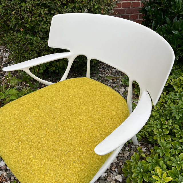 Kartell - Sessel A.i. lounge bouclé - Stoff gelb - Philippe Starck - NEU