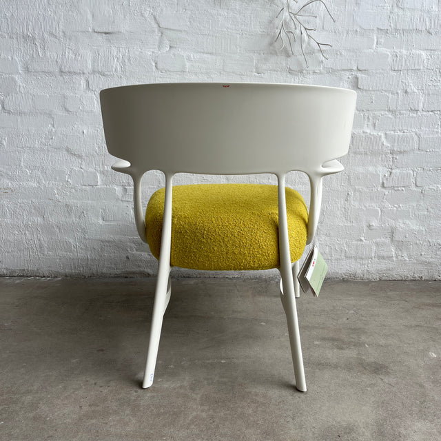 Kartell - Sessel A.i. lounge bouclé - Stoff gelb - Philippe Starck - NEU