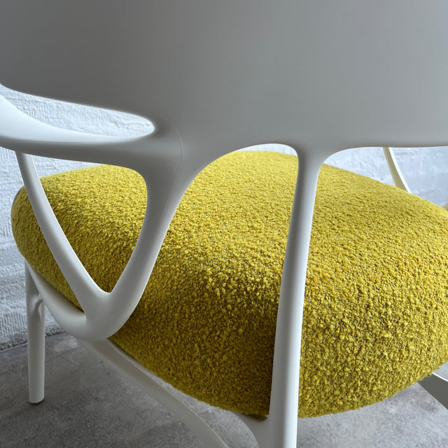 Kartell - Sessel A.i. lounge bouclé - Stoff gelb - Philippe Starck - NEU