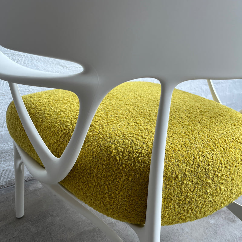 Kartell - Sessel A.i. lounge bouclé - Stoff gelb - Philippe Starck - NEU