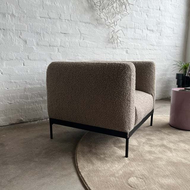 Kartell - Sessel Asia Armchair - Bouclé beige - Piero Lissoni - NEU