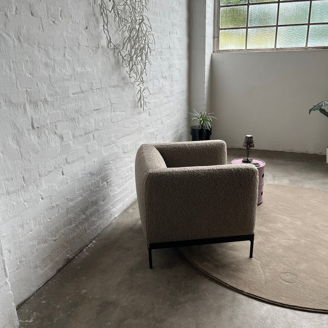 Kartell - Sessel Asia Armchair - Bouclé beige - Piero Lissoni - NEU