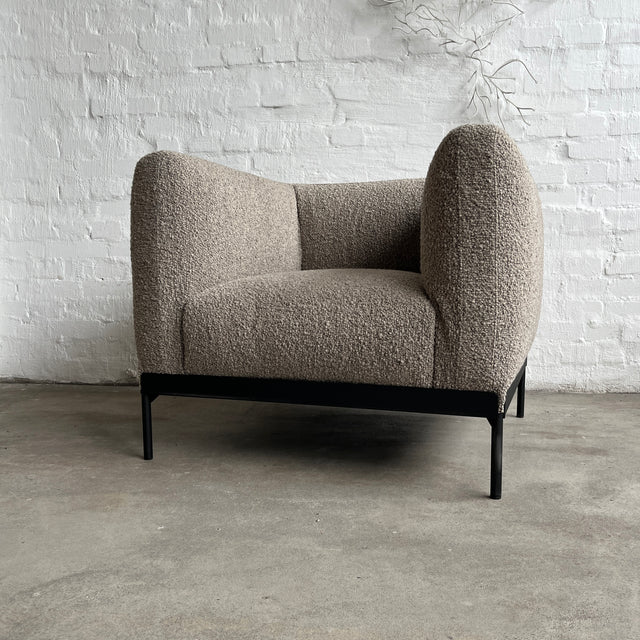 Kartell - Sessel Asia Armchair - Bouclé beige - Piero Lissoni - NEU