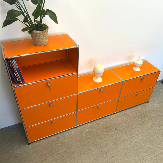 USM Haller - Regal - 8 Fächer - Klapptüren - Orange - TOP Zustand!