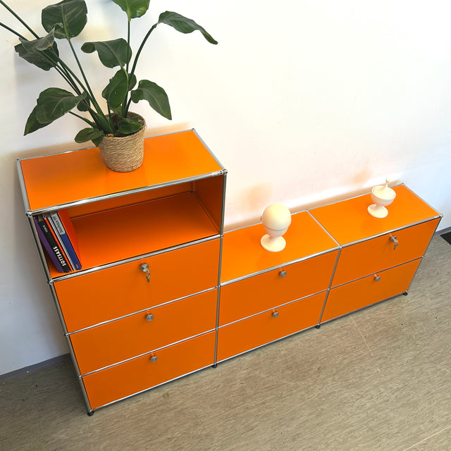 USM Haller - Regal - 8 Fächer - Klapptüren - Orange - TOP Zustand!