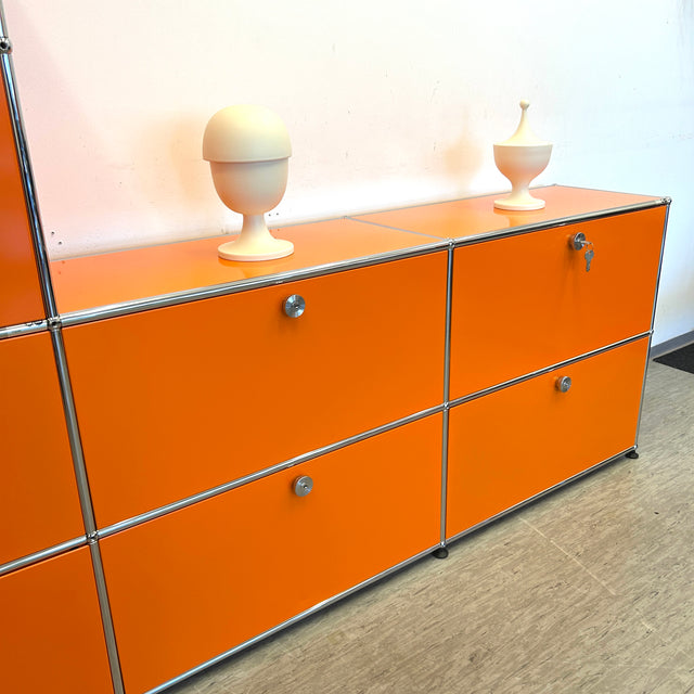 USM Haller - Regal - 8 Fächer - Klapptüren - Orange - TOP Zustand!