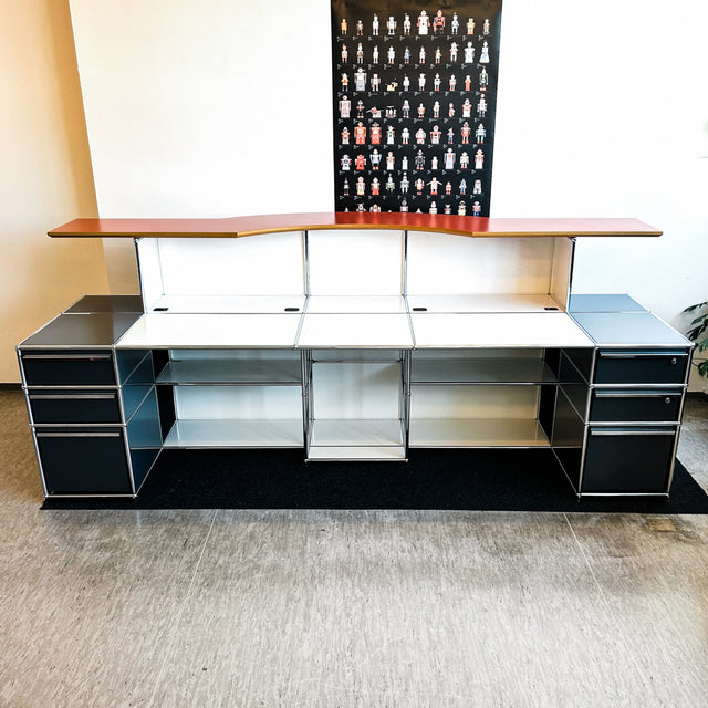 USM Haller - Theke - Arbeitsplatz - Anthrazitgrau/Weiß/Rot - TOP Zustand!