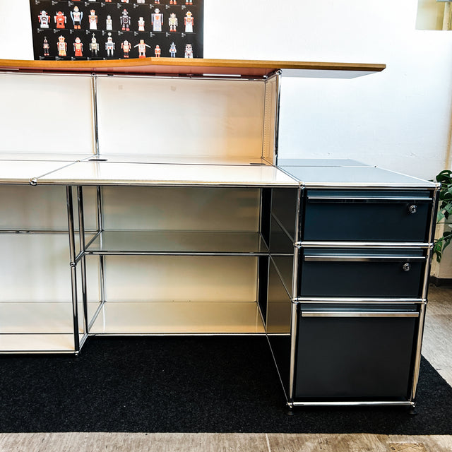 USM Haller - Theke - Arbeitsplatz - Anthrazitgrau/Weiß/Rot - TOP Zustand!