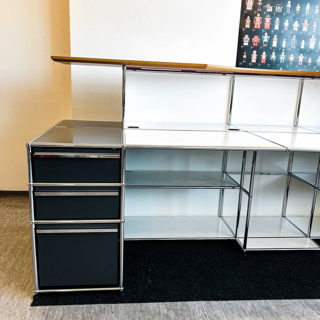 USM Haller - Theke - Arbeitsplatz - Anthrazitgrau/Weiß/Rot - TOP Zustand!