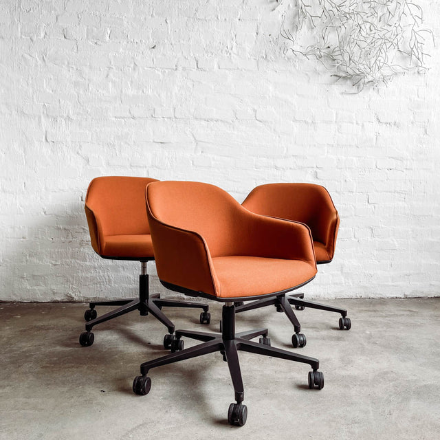 Vitra Bürodrehstuhl Softshell Chair - Stoff cognac - gebrauchter TOP Zustand!