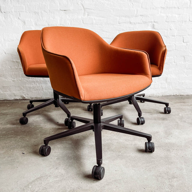 Vitra Bürodrehstuhl Softshell Chair - Stoff cognac - gebrauchter TOP Zustand!
