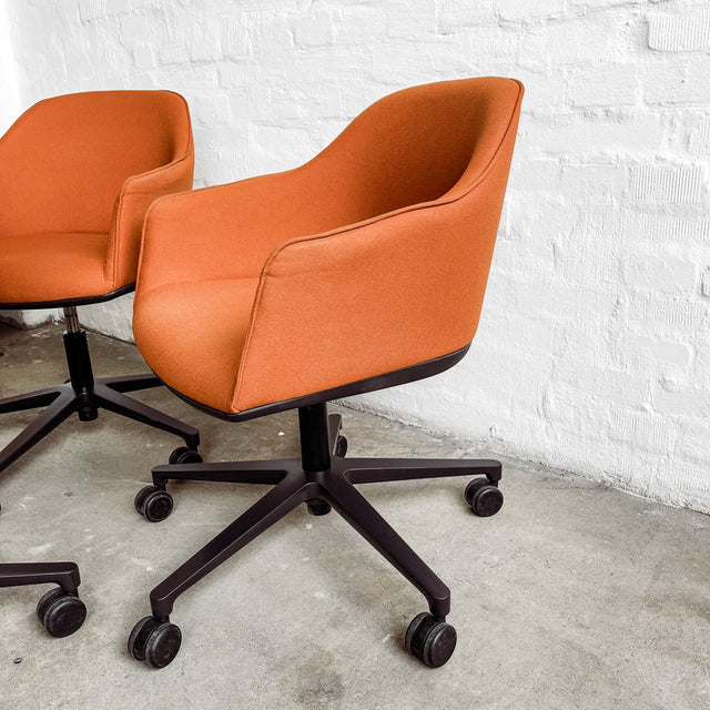 Vitra Bürodrehstuhl Softshell Chair - Stoff cognac - gebrauchter TOP Zustand!