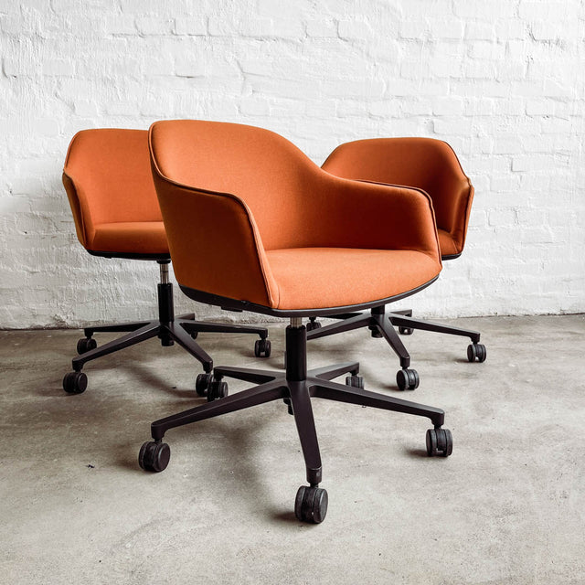 Vitra Bürodrehstuhl Softshell Chair - Stoff cognac - gebrauchter TOP Zustand!