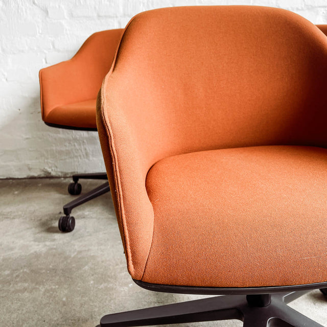 Vitra Bürodrehstuhl Softshell Chair - Stoff cognac - gebrauchter TOP Zustand!