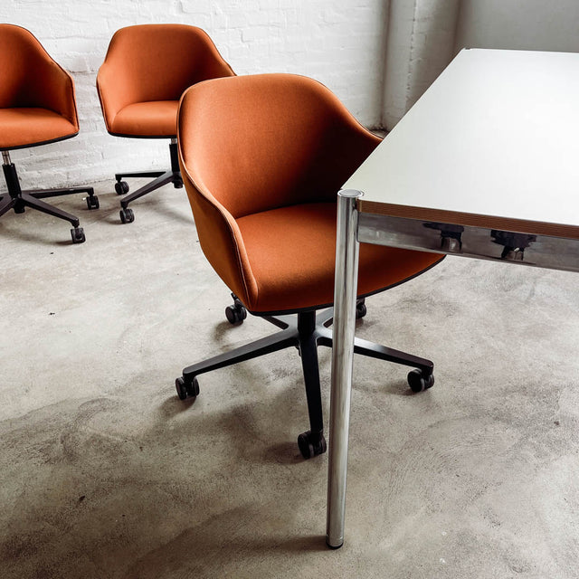 Vitra Bürodrehstuhl Softshell Chair - Stoff cognac - gebrauchter TOP Zustand!
