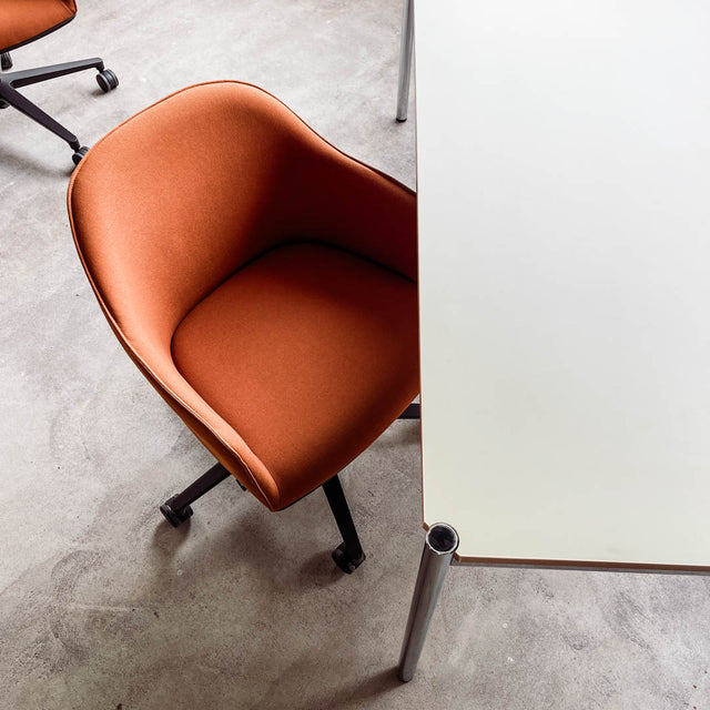 Vitra Bürodrehstuhl Softshell Chair - Stoff cognac - gebrauchter TOP Zustand!