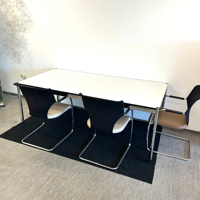 USM Haller Tisch - Ess-/Konferenztisch - Perlgrau - 200 x 100 cm - gebrauchte TOP Qualität