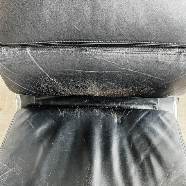 Vitra - EA 219 Soft Pad - Leder schwarz - Vintage Zustand