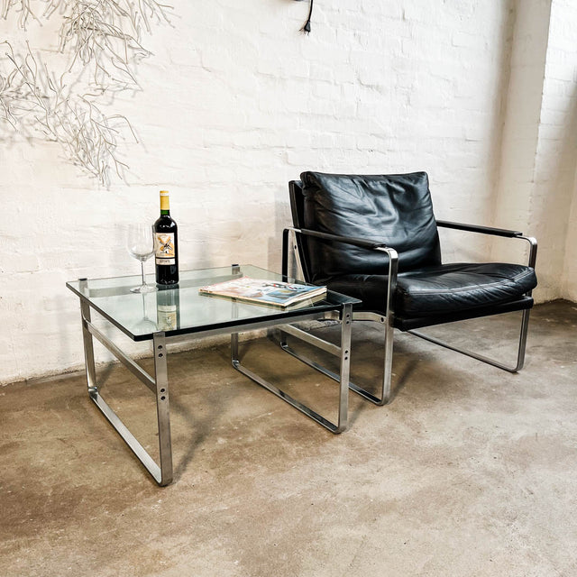 Walter Knoll - Fabricius Side Table - Glas/Mattchrom