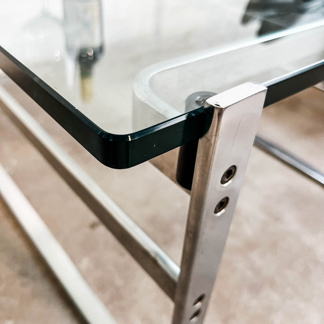 Walter Knoll - Fabricius Side Table - Glas/Mattchrom