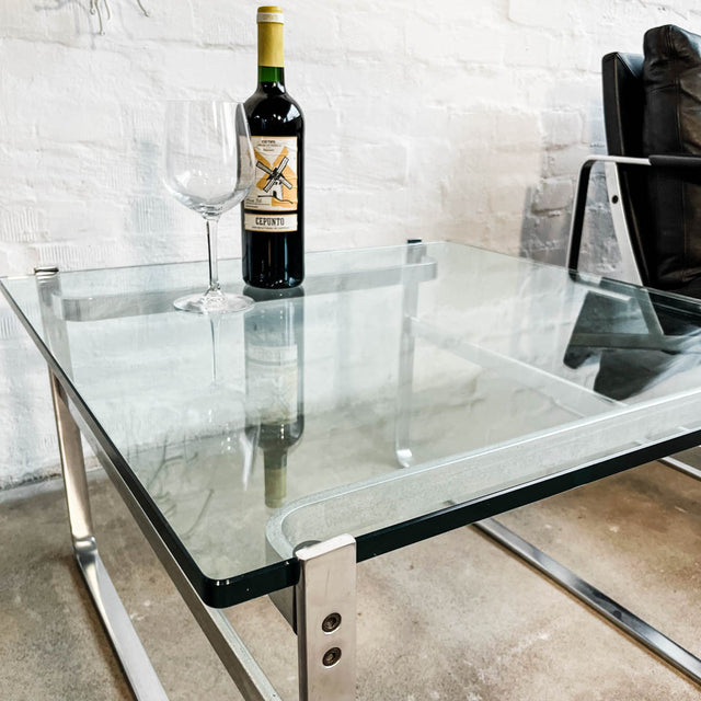 Walter Knoll - Fabricius Side Table - Glas/Mattchrom